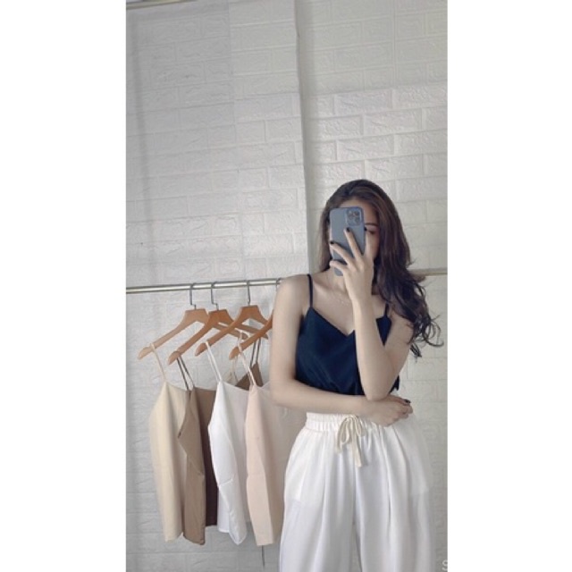 Áo hai dây lụa satin cao cấp full màu siêu hot [Hàng mới về]