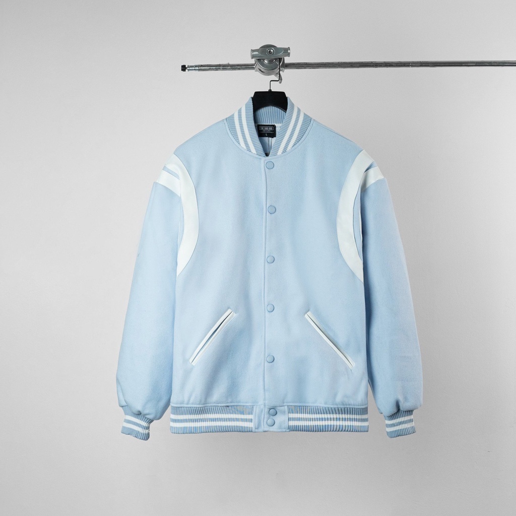 Áo khoác Bomber varsity jacket The Bad God Teddy xanh mint