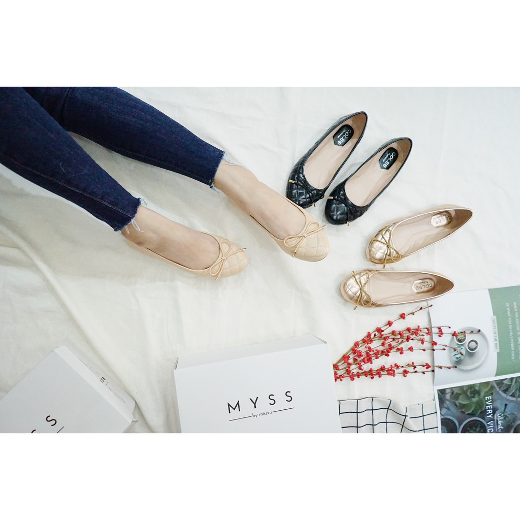 Giày búp bê bệt da lì MYSS - BB13 | BigBuy360 - bigbuy360.vn