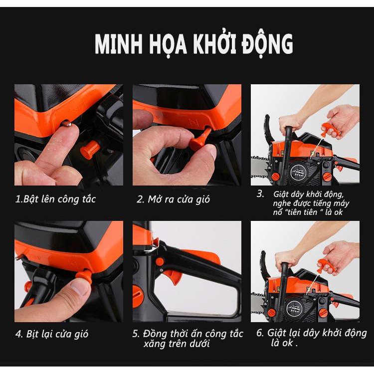 máy cưa xích nhập khẩu động cơ công suất lớn máy cưa cầm tay tiện dụng AG08