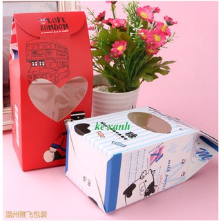 (5 cái) Hộp giấy đựng bánh kẹo