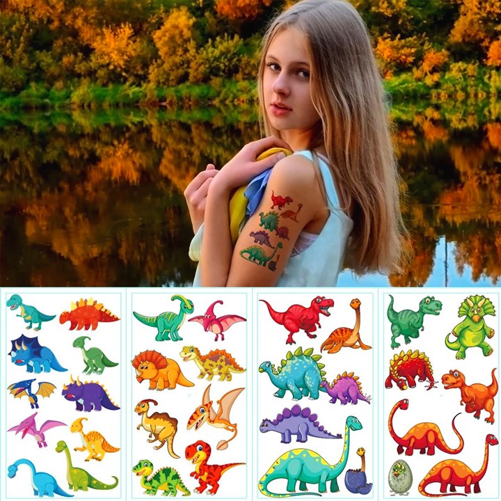 Sticker hình xăm dán chống nước cho bé trai và bé gái nhiều họa tiết ngộ nghĩnh đáng yêu cho bé Baby-S – SST006