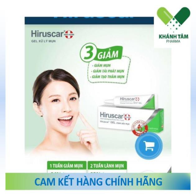 Gel bôi mụn Hiruscar Anti Acne Spot Gel 10g [anti acnes, Hirusca]!