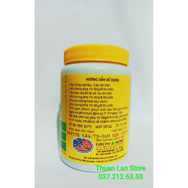 Phân Bón Lá NPK 15-30-15 Growmore Dùng Cho Mọi Giai Đoạn hũ 100g