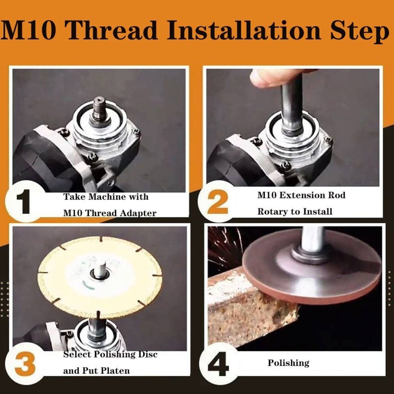 Thanh Nối Dài Máy Mài Góc 6.5cm Chuyển Đổi M14 Sang M14 Kích Thước Nhỏ Gọn