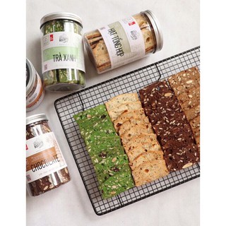Bánh biscotti nguyên cám không đường cho người ăn kiêng hộp 260gr