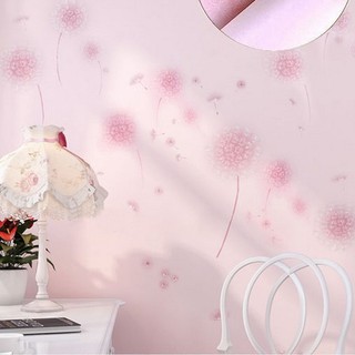 Decal giấy dán tường hoa bồ công anh hồng