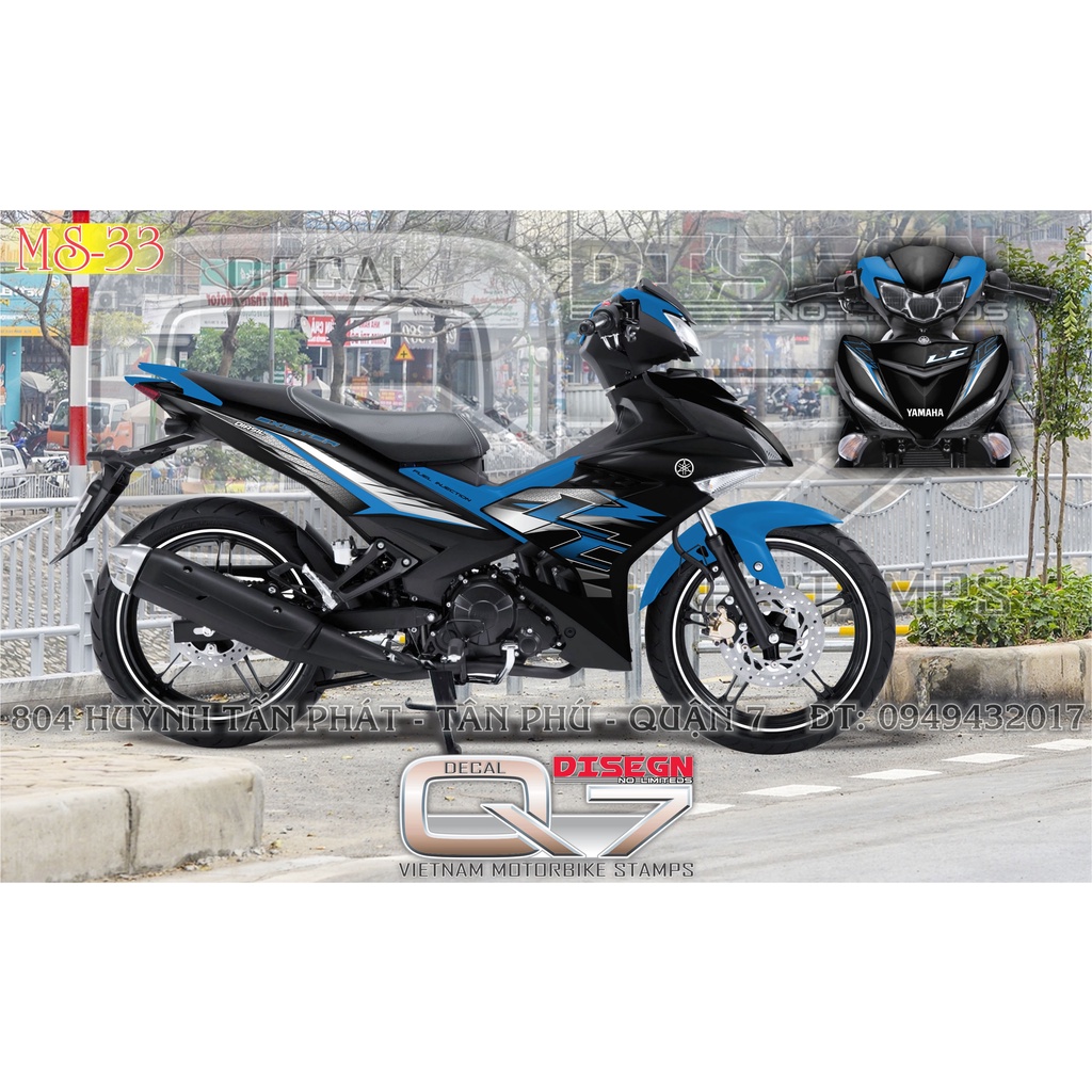 TEM RỜI EXCITER 150 XANH ĐEN