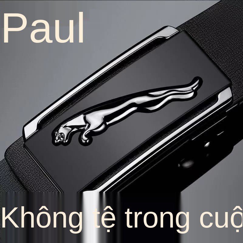 Thắt lưng nam da bò thật Paul chính hãng có khóa tự động, xu hướng công sở, thư giãn, phù hợp với tất cả các loại