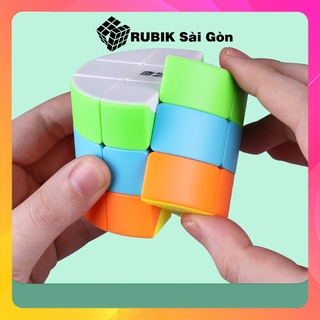 Rubik Biến Thể Qiyi Cylinder Cube Rubic Hình Trụ Ma Thuật Biến Dạng Đẹp Khó Nâng Cao Sáng Tạo Xoay Mượt