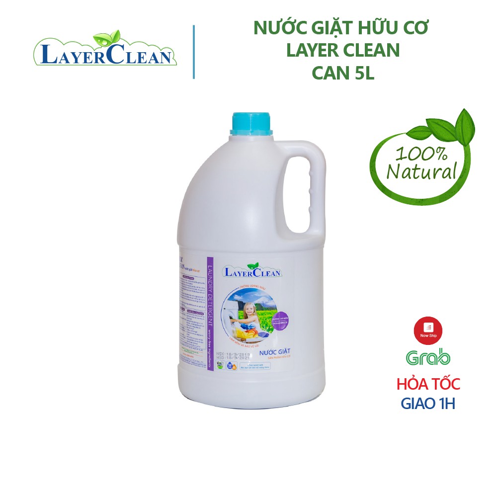 Nước Giặt Hữu Cơ Layer Clean 5L Bảo Vệ Da Tay Thân Thiện Với Môi Trường