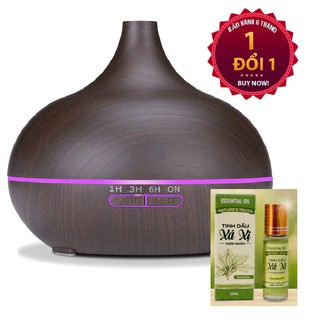 MÁY KHUẾCH TÁN TINH DẦU GIỌT NƯỚC LỚN Tặng kèm tinh dầu XÁ XỊ  thiên nhiên nguyên chất 100% nhập khẩu từ Campuchia