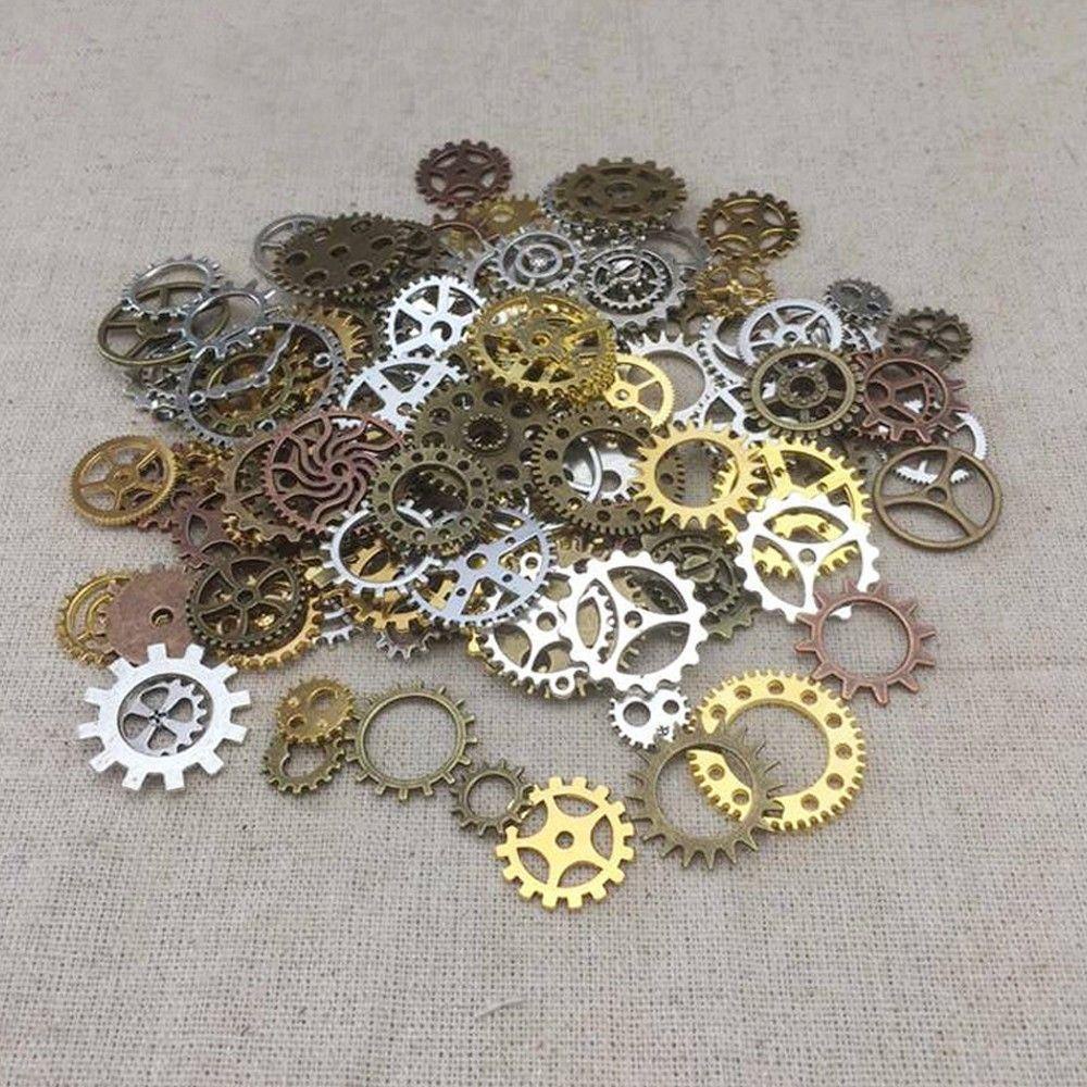 Mặt Dây Chuyền Hình Bánh Răng Và Bánh Răng Phong Cách Steampunk DIY
