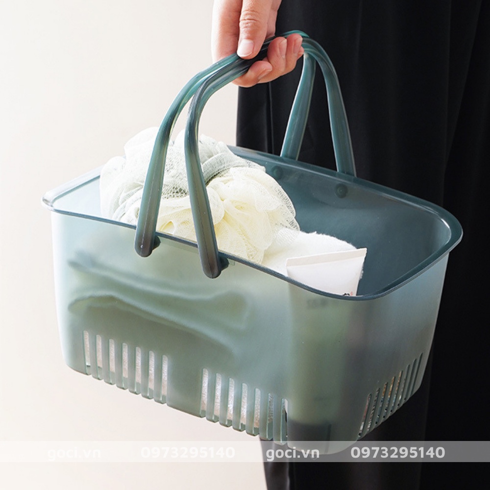 Giỏ nhựa đựng đồ đa năng có tay cầm quai xách thoáng khí tiện lợi cao cấp
