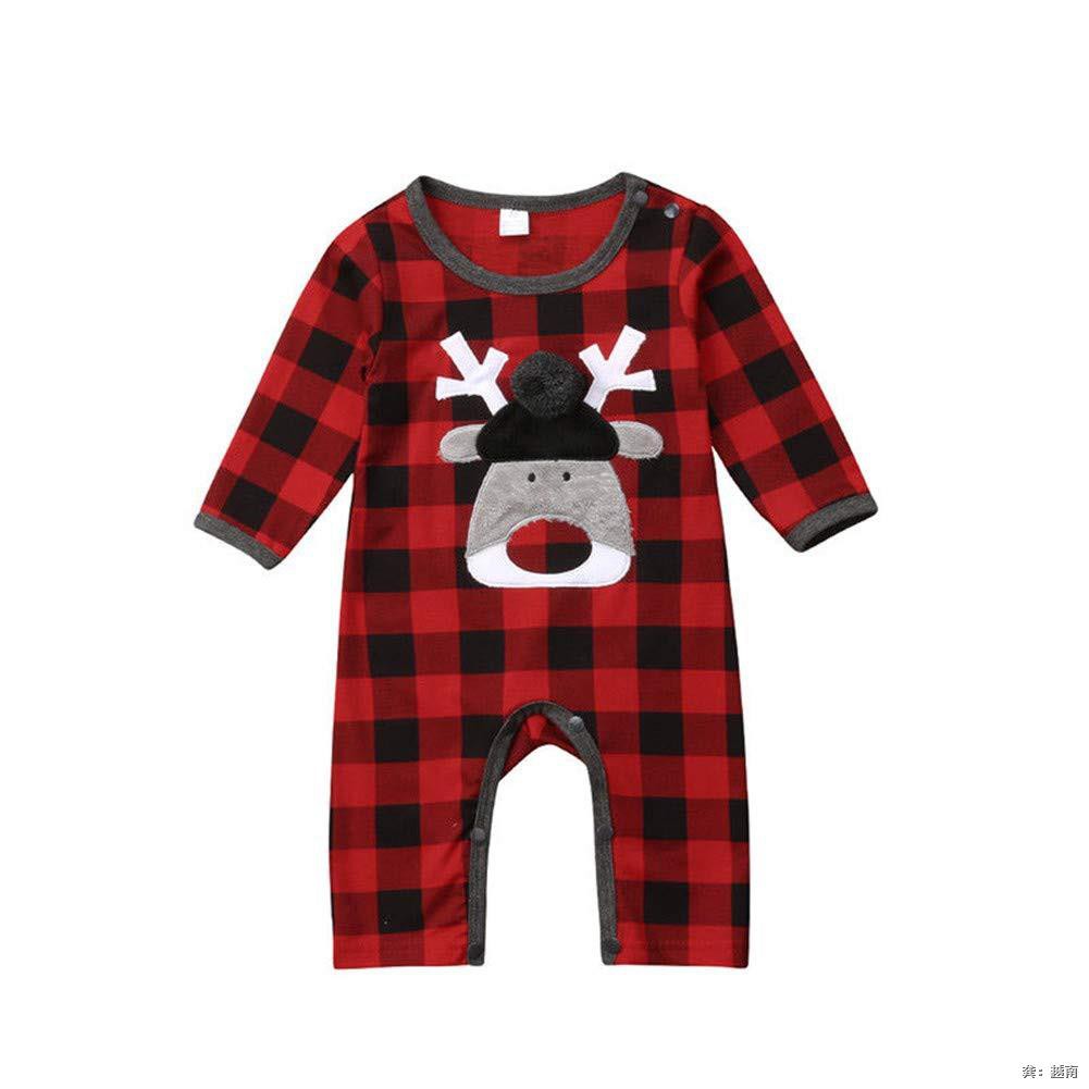 HGL♪Newborn Baby Boy Girl Xmas Deer Romper Jumpsuit Playsuit Clothes Outfits 0-18M