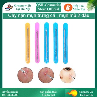 Cây nặn mụn trứng cá , mụn mủ 2 đầu nặn mụn cao cấp inox