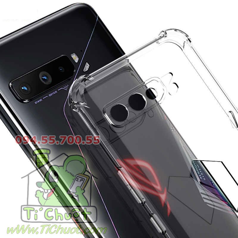 [Chống Sốc] Ốp lưng Asus ROG Phone 3 ZS661KS Dẻo Đệm 4 Góc