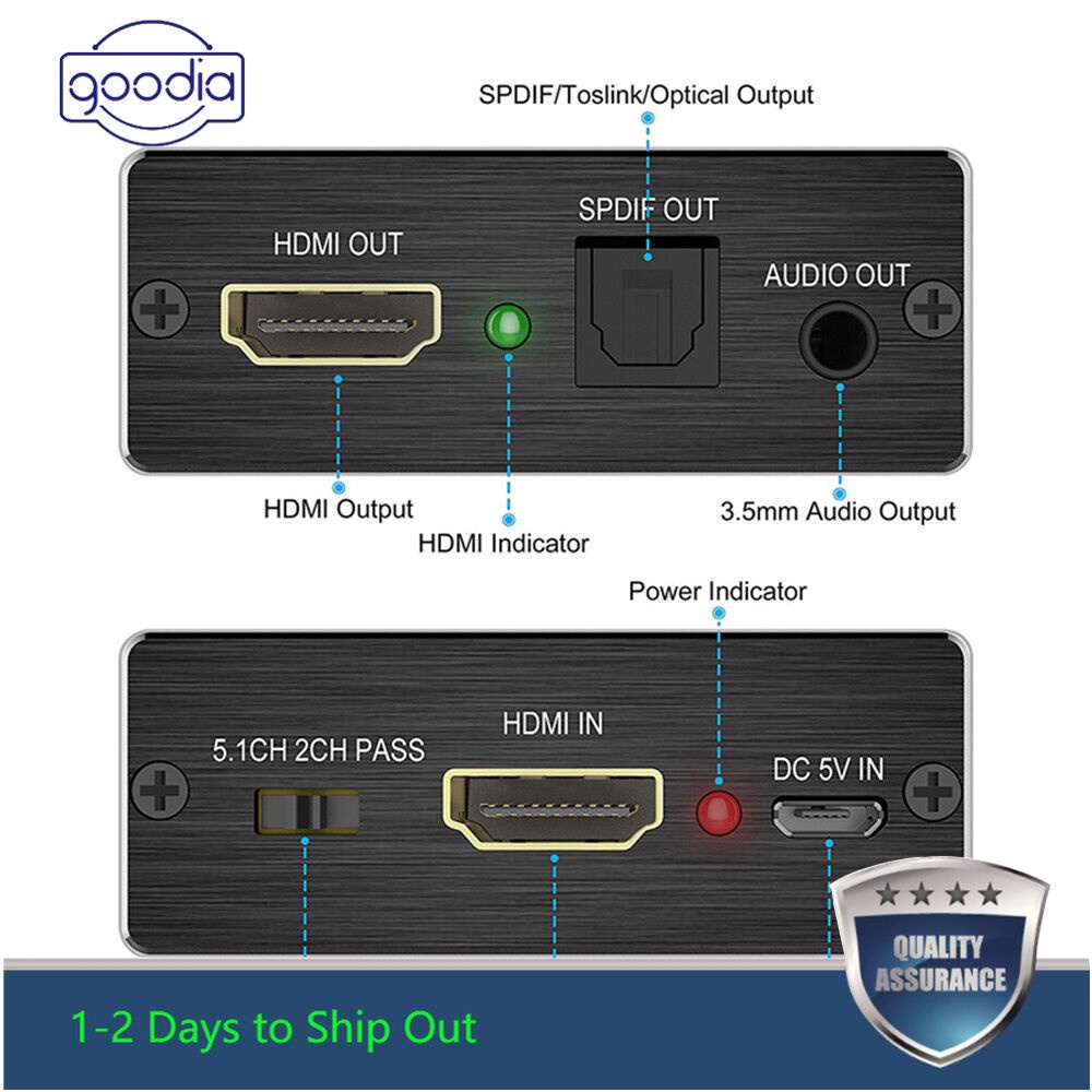 Bộ Tách Âm Thanh HDMI 4K * 2K HDMI Sang HDMI + AUDIO SPDIF