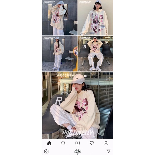 Áo hoodie nelly nỉ sale (có sẵn) anime but psycho