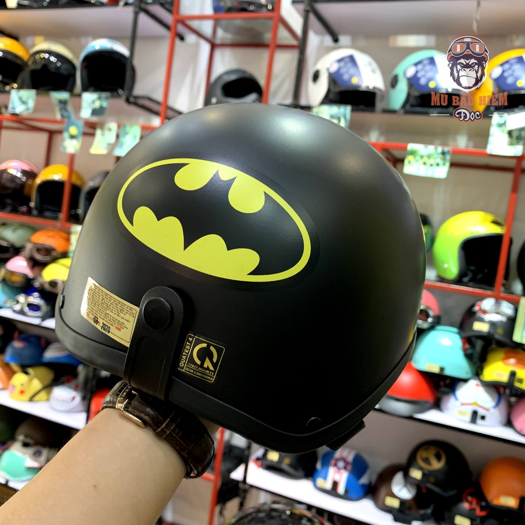 Mũ Bảo Hiểm HR1 Bat Man - Mũ Bảo Hiểm Nửa Đầu Thiết Kế Tiêu Chuẩn