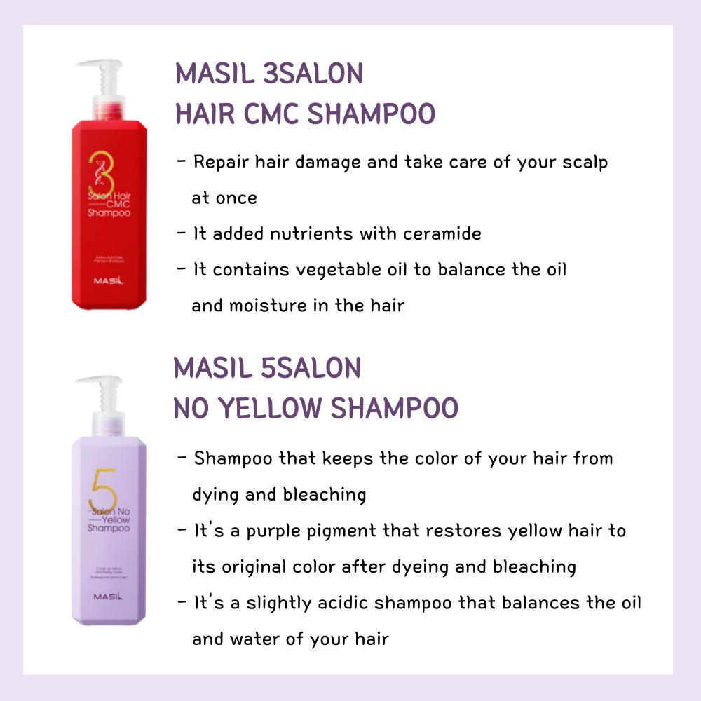 Dầu gội đầu MASIL 500ml 6 loại tùy chọn