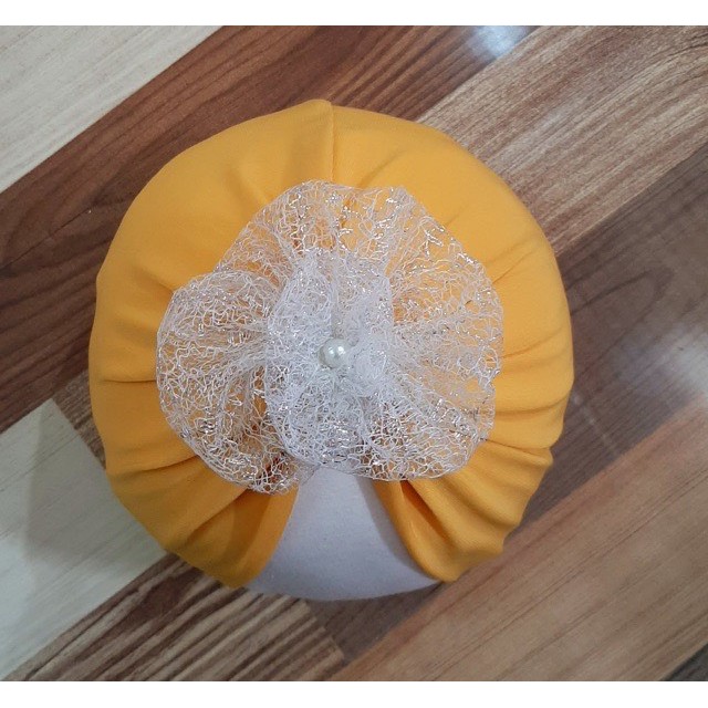 Turban hoa voan cho bé