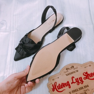 Sandal thắt nơ đế bệt