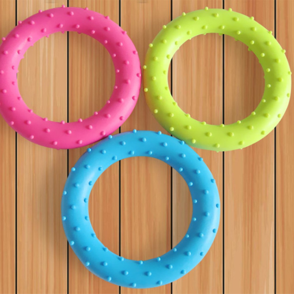Đồ chơi cắn cho thú cưng thiết kế hình tròn bằng cao su TPR bền bỉ