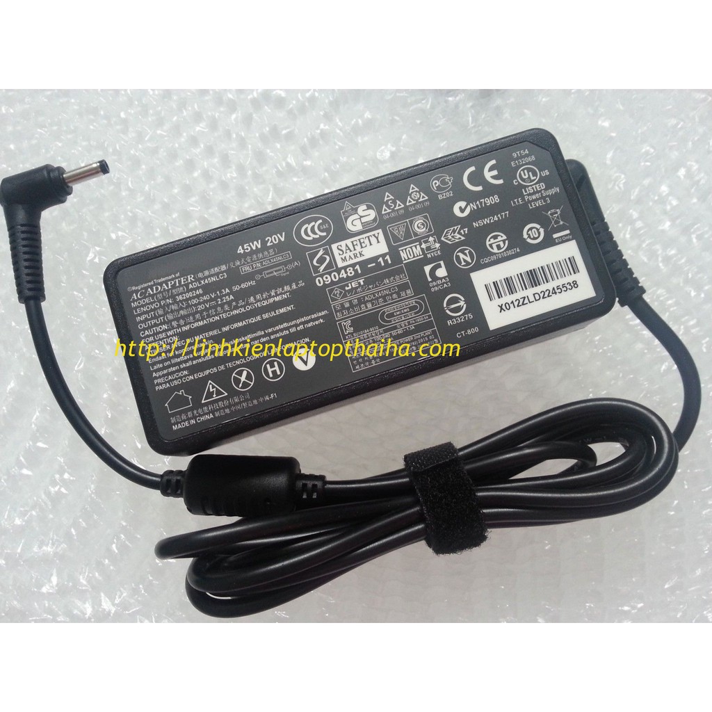 Sạc laptop Lenovo 20v-3.25a chân nhỏ vuông zin cho laptop lenovo S145