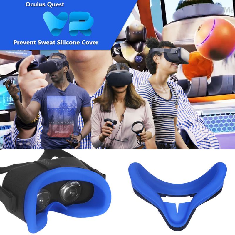 Vỏ silicon mềm chống mồ hôi bảo vệ mắt kính thực tế ảo Oculus Quest VR | WebRaoVat - webraovat.net.vn