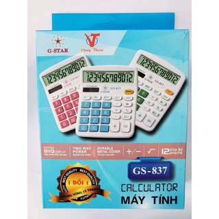 Máy tính bỏ túi Gstar GS-837 (Bảo Hành 1 đổi 1 trong 12 tháng)