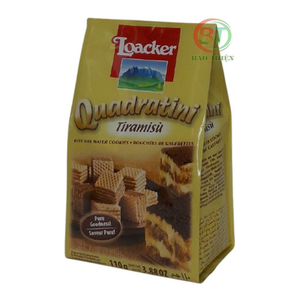 ( Nhiều vị) Bánh xốp hiệu Loacker Quadratini gói 110g và 125g của Ý