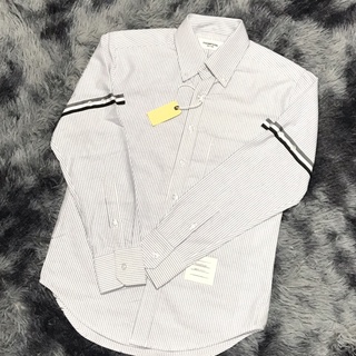 Sơ mi Thompson sọc viền 2 tay vải oxford