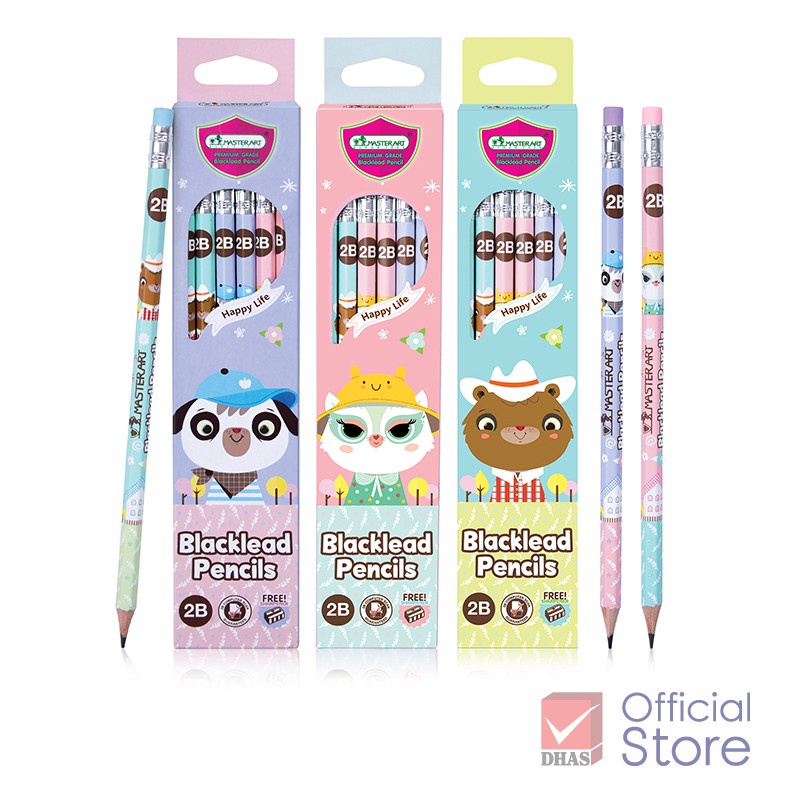Hộp bút chì 2B cute dễ thương 12 cây Elephant FANCY Thái Lan