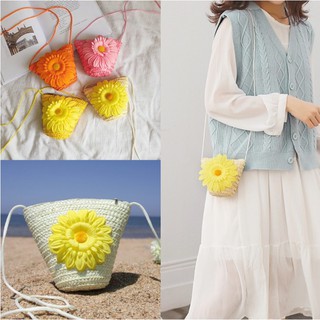 Túi đeo chéo cho nữ họa tiết hoa hướng dương phong cách Boho