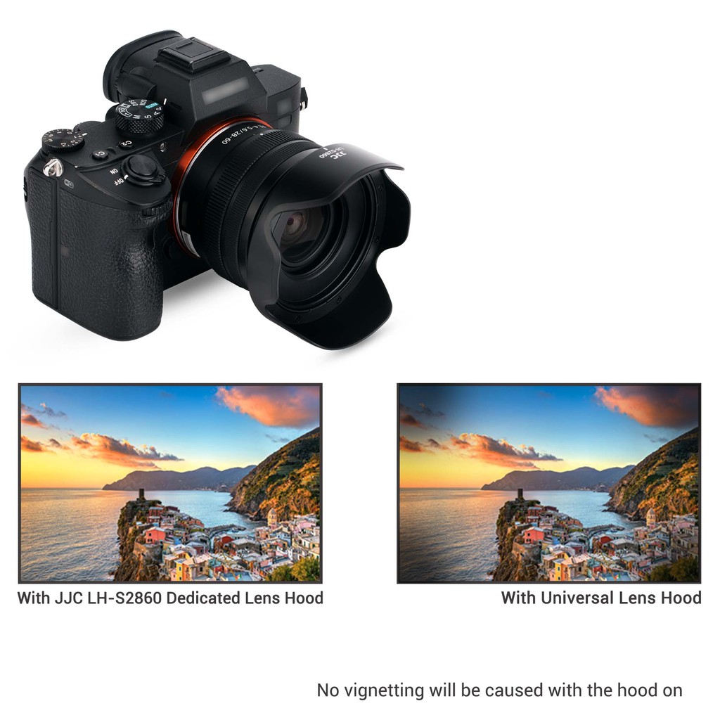 Loa Che Nắng Cho Thấu Kính Máy Ảnh Sony A6000 A6100 A6300 A6400 A6500 E Pz 16-50mm Sony A7c Với Fe 28-60mm