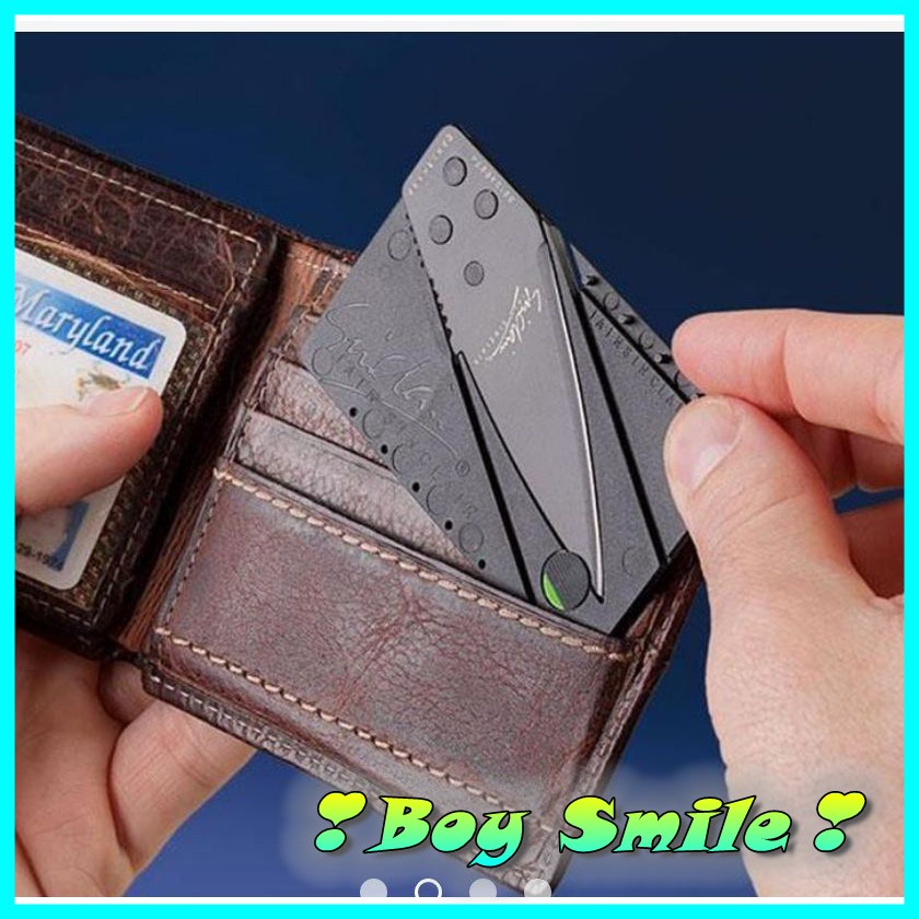 Dao gấp, dao xếp bỏ túi bỏ ví đi phượt hình chiếc thẻ ATM