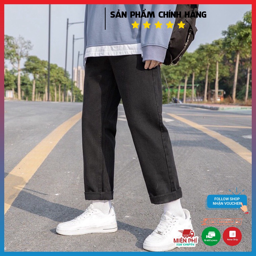(XẢ KHO) Quần Jeans, baggy jean đen nam ống suông, rộng, hottrend 2021 (MẪU MỚI NHẤT 2021)