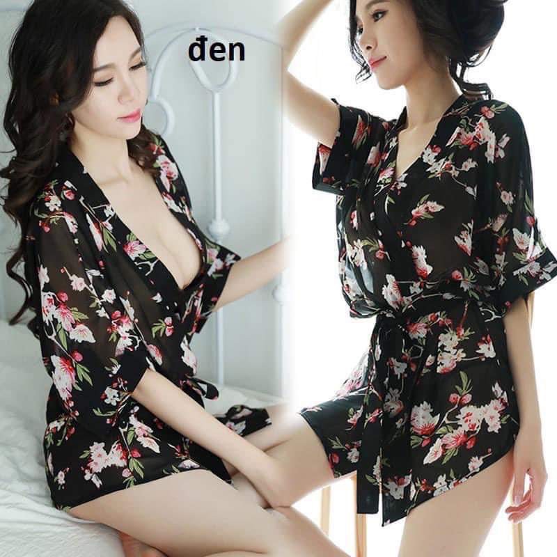 Áo choàng ngủ voan hoa sexy MS1259 | BigBuy360 - bigbuy360.vn