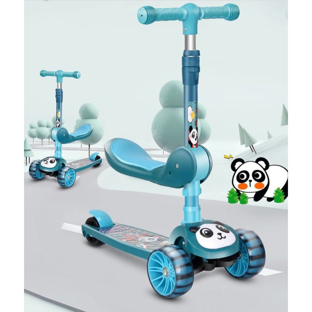 Xe Trượt   Scooter PANDA 3In1   có đèn cao cấp