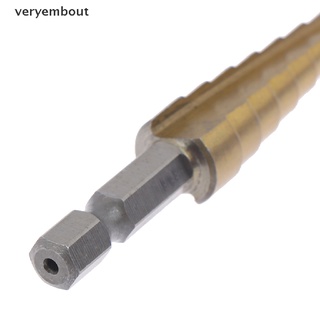 【ut】 3-12mm Coated Stepped Drill Bits Hex Handle Drill Bit Metal Drilling Power Tool .