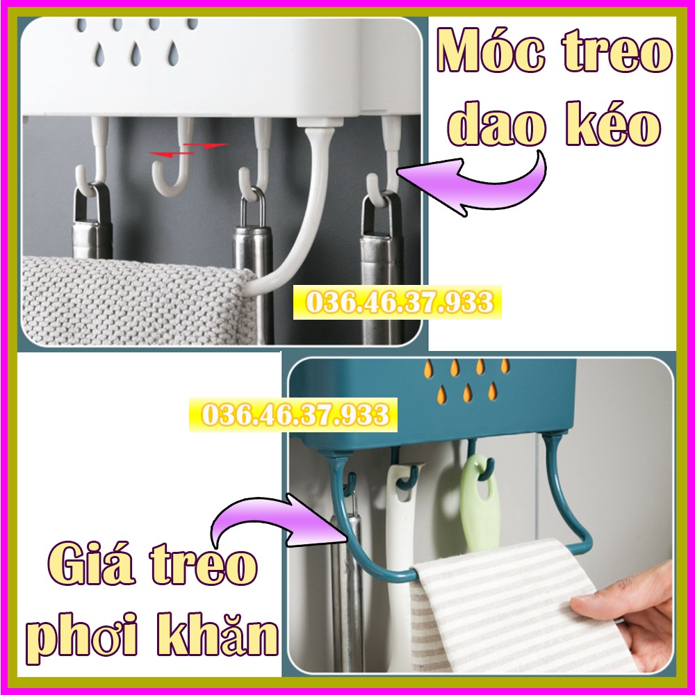 Hộp đựng đũa muỗng thìa treo tường đa năng tiện lợi có sẵn Keo dán siêu dính