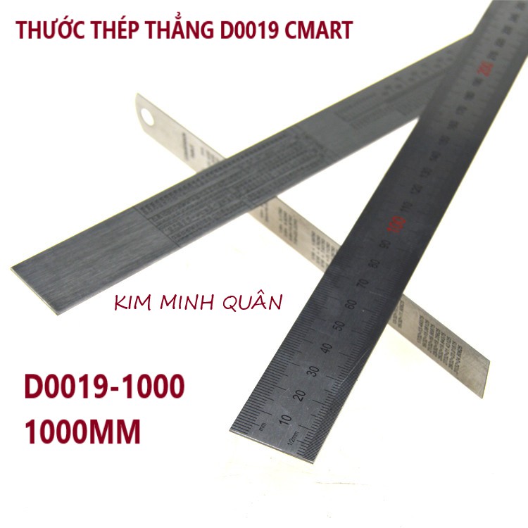 Thước Lá Thép Thẳng Cao Cấp 1000mm D0019-1000 CMART