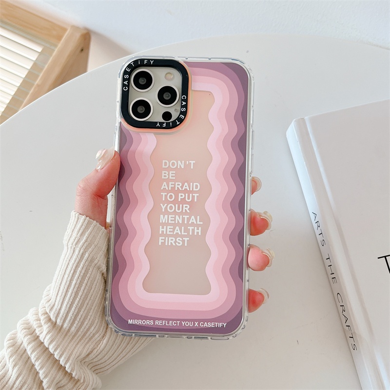 Ốp Điện Thoại Màu Laser Họa Tiết Sóng Biển Cầu Vồng Cho Iphone 13 Pro Max 11 Pro Max 12ProMax XS Max