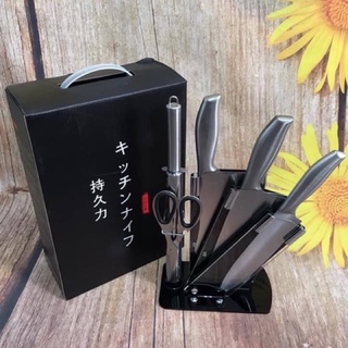 Bộ dao Nhật 6 món Inox nguyên khối cao cấp,chống gỉ,siêu sắc siêu bền