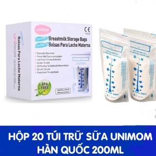 Hộp 20 Túi trữ sữa Unimom Compact 210ml UM870367 - Tặng bút ghi chú