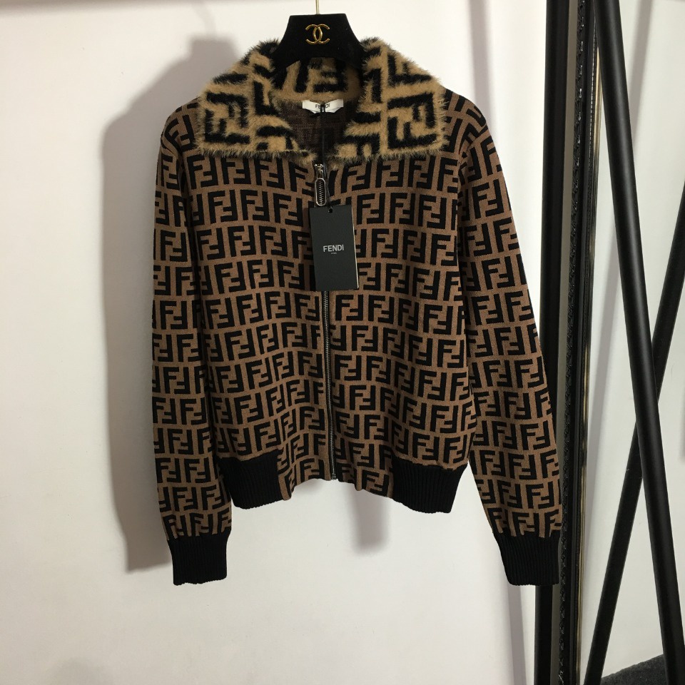Áo khoác len nữ FENDI FD kiểu dáng trẻ trung, cá tính