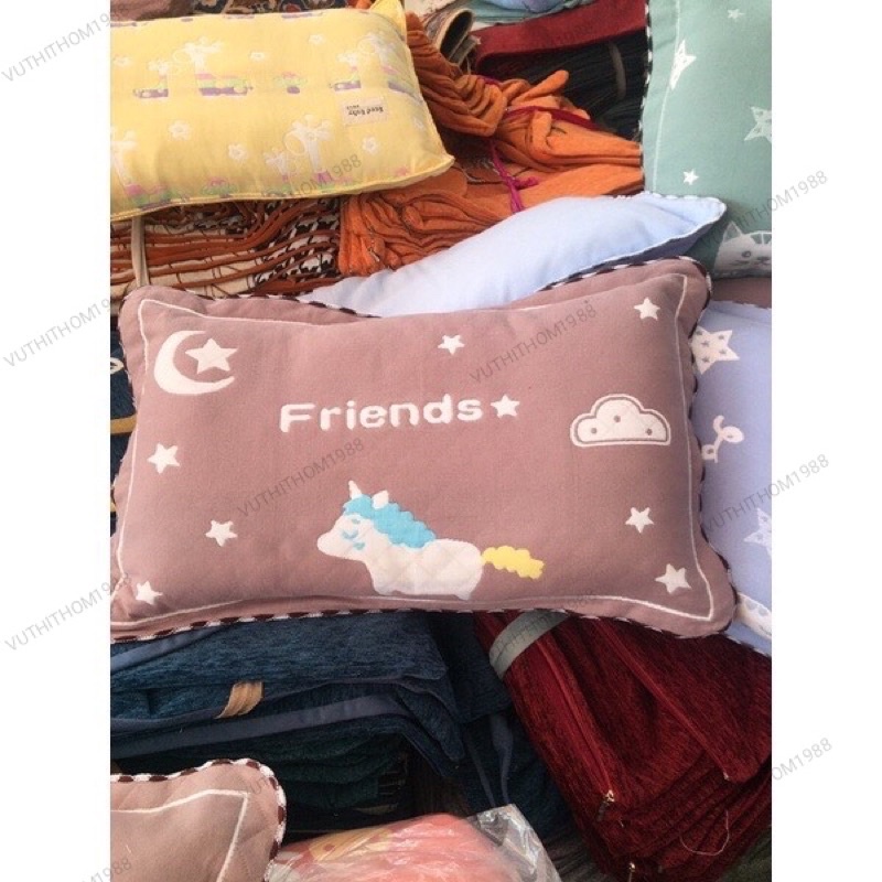 GỐI TRẺ EM COTTONG TƠ TRE XUẤT NHẬT size 35*55cm(có rãnh matxa) loại 1