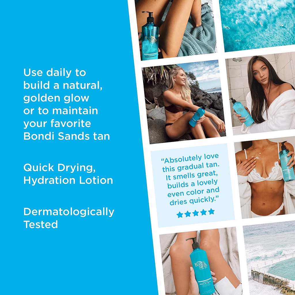 Lotion dưỡng ẩm nâu da hàng ngày Bondi Sands Gradual Tanning Milk 100ml