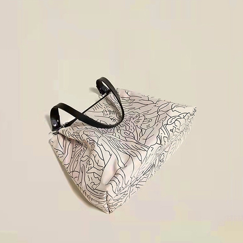 Balo canvas sức chứa lớn in họa tiết thời trang cho nữ